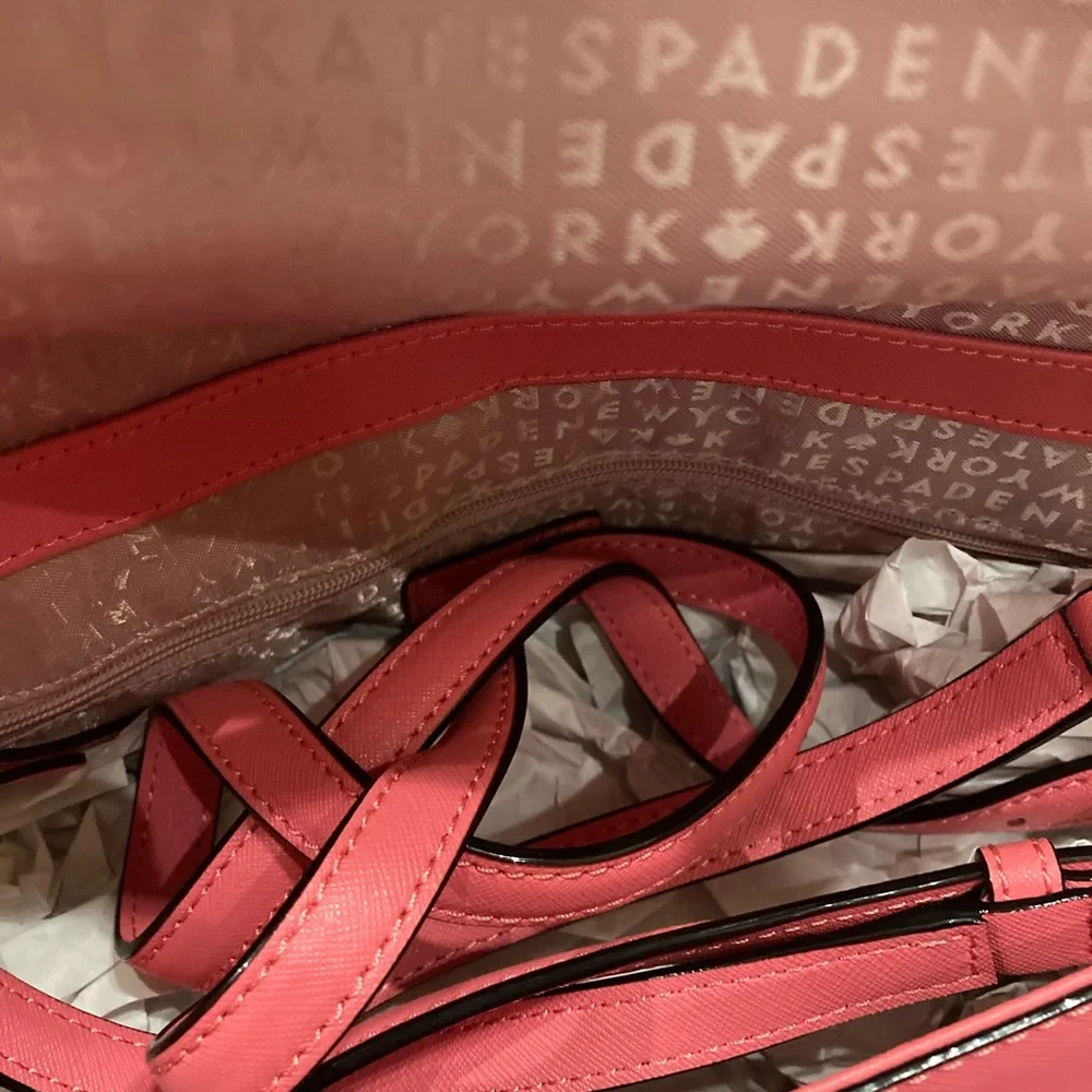 NWT Kate Spade Purse w/free clutch-warm guava